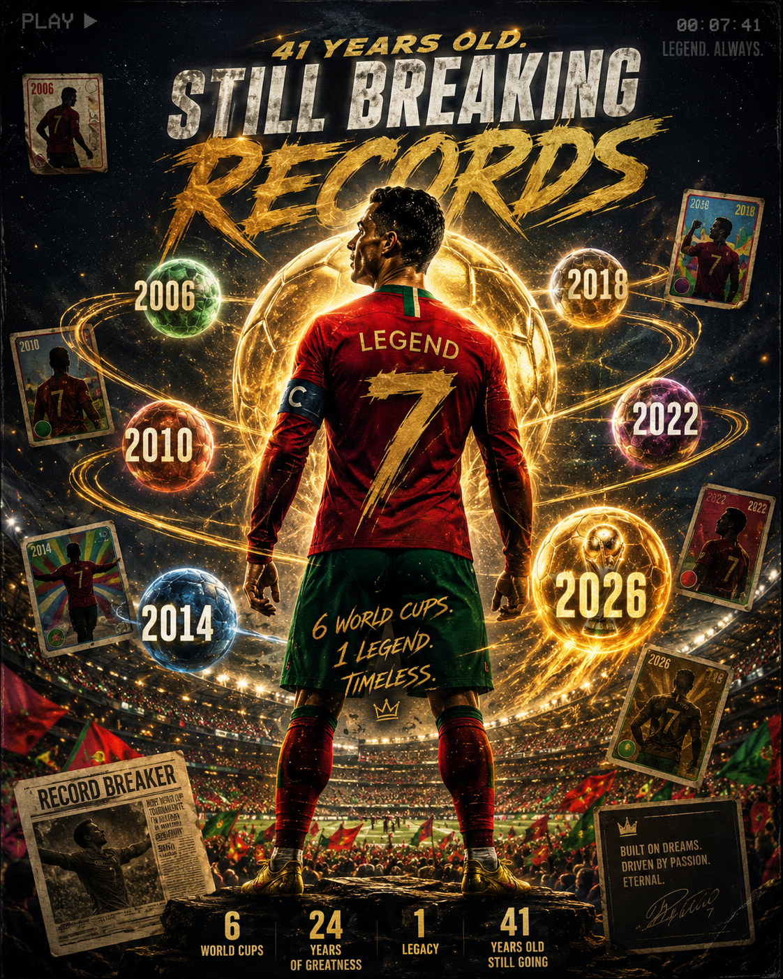Cristiano Ronaldo: 6 Copas, 1 lenda viva